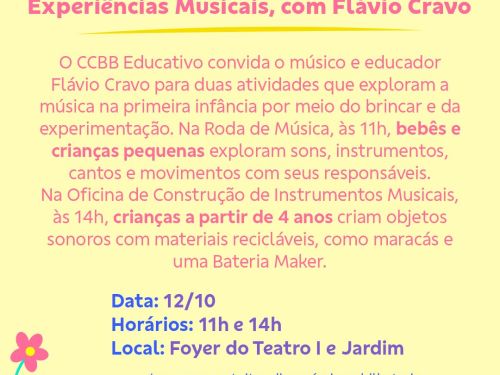 Foto descritiva da programação do evento 