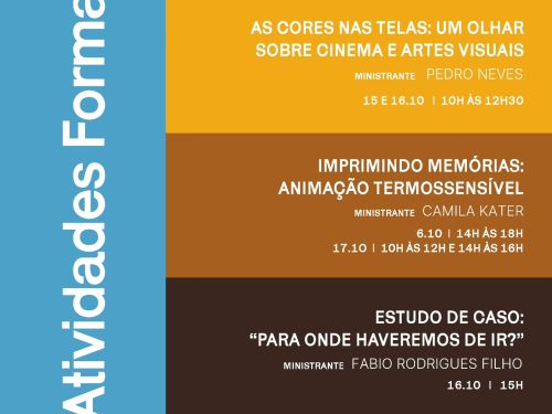 Foto descritiva sobre as atividades formativas disponíveis de forma gratuita no evento 