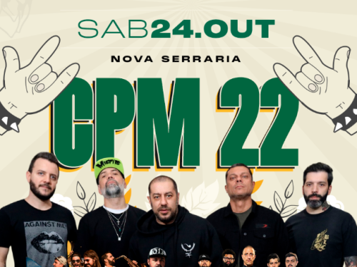 Foto de capa para o Festival Mineiro da Cerveja no dia 24 de Outubro na Nova Serraria com a banda CPM 22 e outras atrações