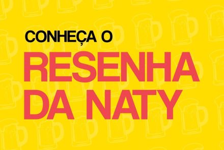 Imagem de cor amarela, com letras de cor rosa e preto