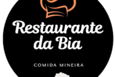 Logomarca do Restaurante da Bia em Preto e Branco
