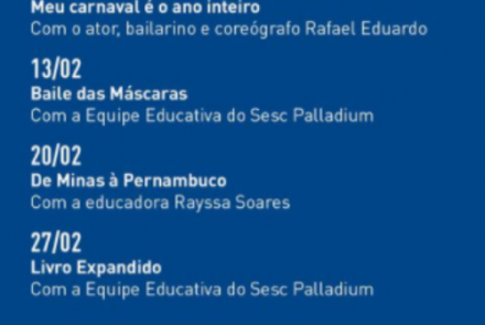 Tem Todo Sábado - Sesc Palladium (Fevereiro)