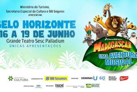 Espetáculo: "Madagascar, Uma Aventura Musical" - Sesc Palladium