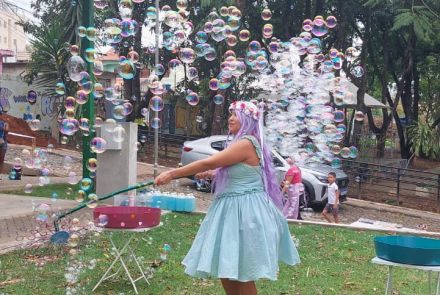 Atividade infantil no Centro Cultural Venda Nova