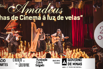 Espetáculo: Trio Amadeus "Trilhas de Cinema à luz de Velas"