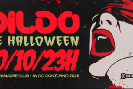 Imagem ilustrativa com uma boca aberta informando o nome e data da festa 