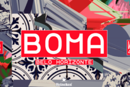 Imagem ilustrativa escrito o nome da festa Boma 
