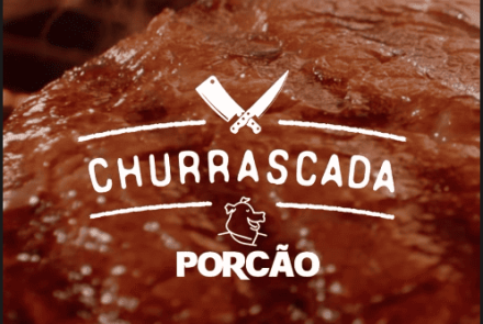 Pôster de divulgação com imagem de carne assada