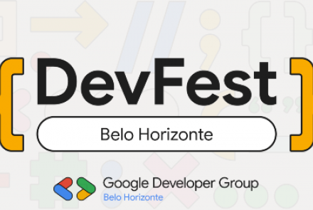 Fundo claro com a escrita: DevFest Belo Horizonte