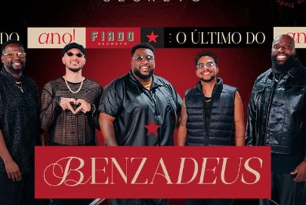 Fiado Secreto - "O último do Ano!": Poster de Divulgação com foto de cinco homens