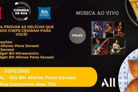 Poster de divulgação do "Festival Comida de Rua - Edição Hotéis Ibis & Ibis Budget"