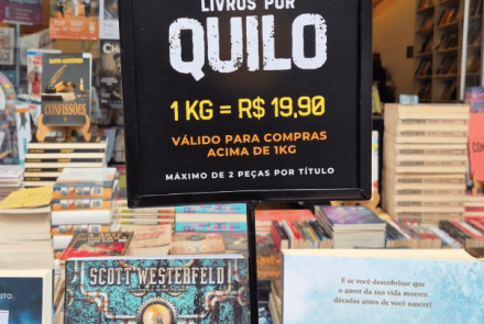 Feira: “Leitura de Peso” na Livraria Outlet de Livro