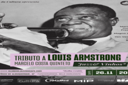 Foto do cartaz do tributo ao Louis Armstrong 