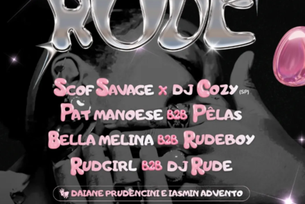 Flyer de divulgação com o line up