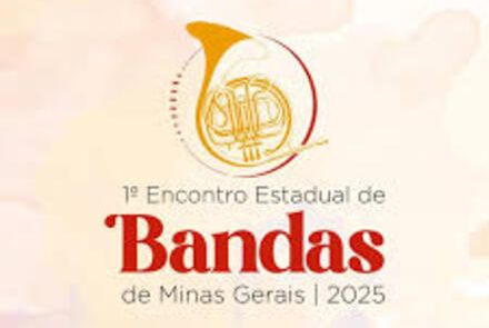 Logotipo do evento: 1º Encontro Estadual de Bandas de Minas Gerais 2025