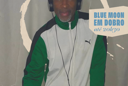 Flyer do evento, com imagem do dj bené