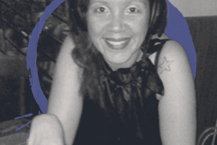 Flyer com fotografia da dj Dju