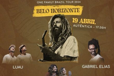 Cartaz divulgação do evento Sam Garrett Festival - Belo Horizonte - 19 de Abril - One Family Tour Brazil 2026