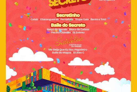 Cartaz de divulgação do evento Baile Secreto