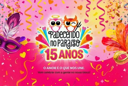 Flyer ilustrativo de divulgação do evento Padecendo no Paraíso: O Baile de 15 Anos