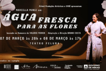 Imagem ilustrativa contendo frases de divulgação do espetáculo