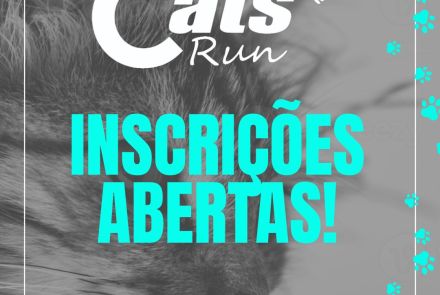 Flyer convidativo para realização da inscrição da corrida cat run 