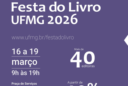 Flyer convidativo sobre a feira constando dia, horario, local e a porcentagem de desconto (40%)