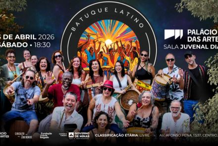 Cartaz oficial de divulgação do evento: Batuque Latino