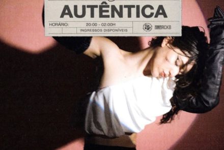 Cartaz de divulgação com fotografia da artista Nina Maia