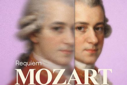 Foto de capa do artista Mozart para divulgação da Orquestra Sinfônica, contendo data e local da apresentação