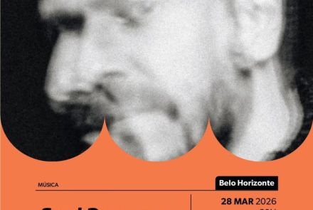 Foto de capa convidativa para o evento contendo informação de data e local 