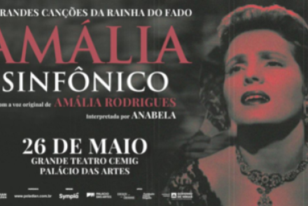 Cartaz oficial de divulgação do evento: Amalia Rodrigues Sinfônico: As Melhores Canções da Rainha do Fado
