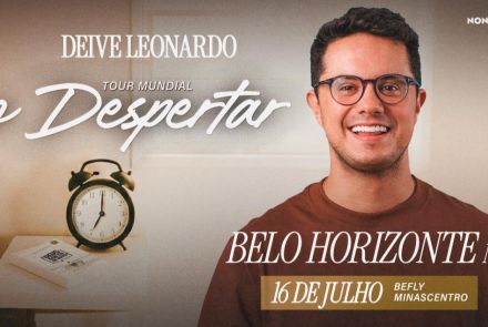 Foto de divulgação da Tour "Tour O Despertar" de Deive Leonardo, com data e local do evento