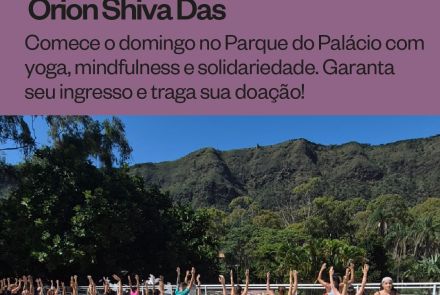 Foto de pessoas praticando Yoga no ParqueZen com Orion Shiva Das