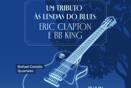 Foto de capa para o evento gratuito na casa fiat: " Um tributo às lendas do blues: Eric Clapton e BB King"