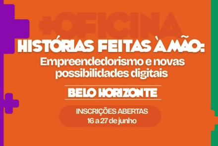 Foto descritiva contendo o nome da oficina, local e data para inscrição 