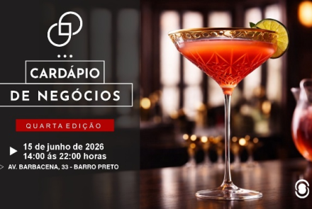 Foto de divulgação com a escrita " 4 cardápio de negócios"
