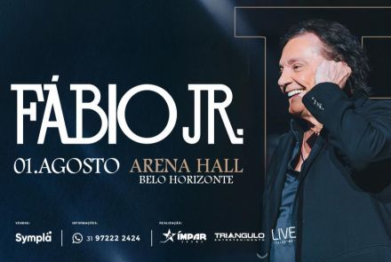 Foto de capa para o show de Fábio Jr. no dia 2 de agosto no Arena Hall