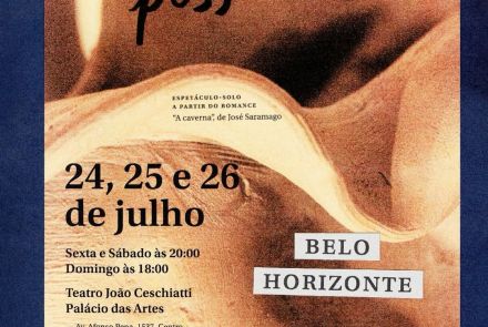 Foto de capa para divulgação do espetáculo "O amor possível" nos dias 24.25 e 26 de julho, no palácio das artes