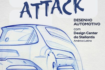 Foto de capa para a oficina "Desenho automotivo" na casa fiat nos dias 14 e 15 de julho, celebrando os 50 anos da marca Fiat 