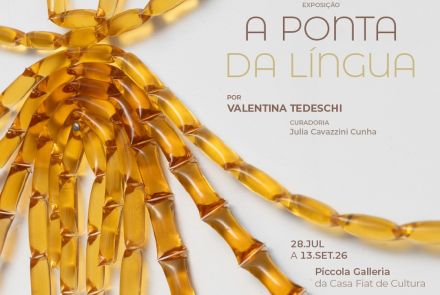 Foto de capa de divulgação do exposição " A ponta da língua", de Valentina Tedeschi na casa Fiat. 