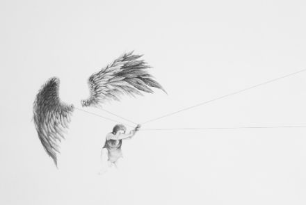 Obra de Wanda Tofani 2019 - Ressonancias VIII - Lápis sobre papeç (100x70)