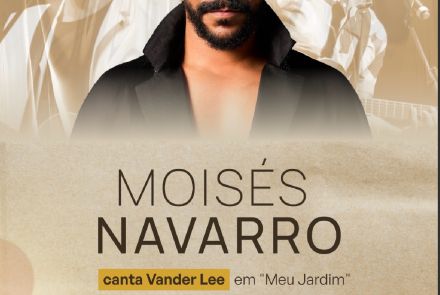 Foto de capa para o show do cantos Moisés Navarro no dia 10 de outubro no palácio das artes 