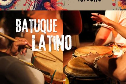 Foto de capa para o evento do Batuque Latino no dia 15 de agosto, no Sesc Palladium 
