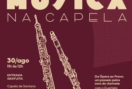 Foto de capa para o evento "Música na capela" no dia 30 de agosto na casa fiat de cultura