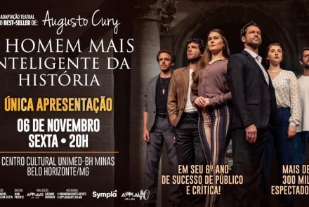 Foto de capa para o espetáculo "O Homem Mais Inteligente Da História"