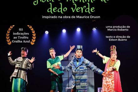 Foto de capa para divulgação do espetáculo "Tistu: O menino do dedo verde" no CCBB