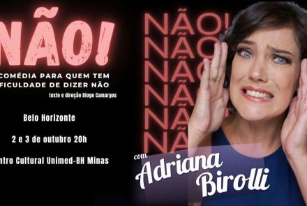 Foto de capa para o espetáculo "Não!Não! A comédia para quem tem dificuldade de dizer não" no dia 2 e 3 de outubro 