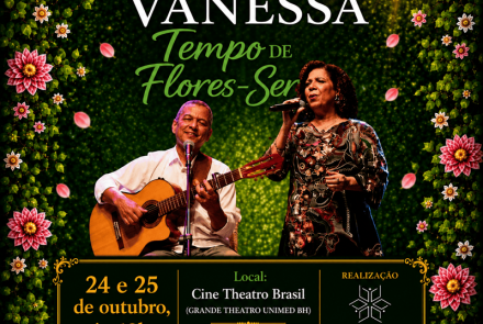 Foto de capa para o show dos artistas Tim e Vanessa: Tempo de Flores Ser