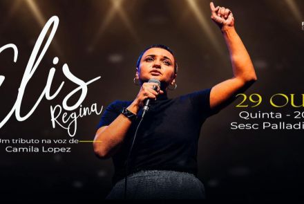Foto de capa para o show a tributo da artista Elis Regina no Sesc Palladium 